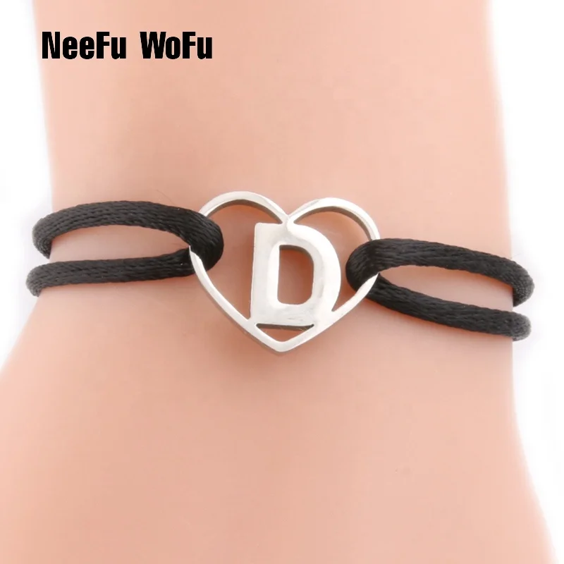 
NeeFu WoFu New KC Gold Stainless Steel Letter Bracelet 