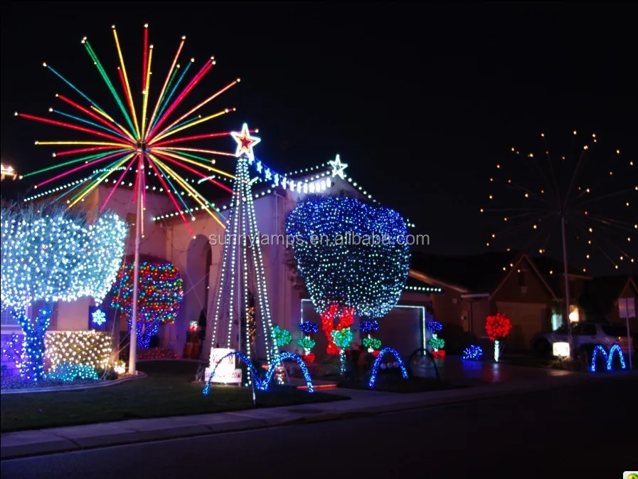 Бесплатный образец заводской поставщик Лучшая цена декоративные фейерверки уличный Рождественский светодиодный светильник