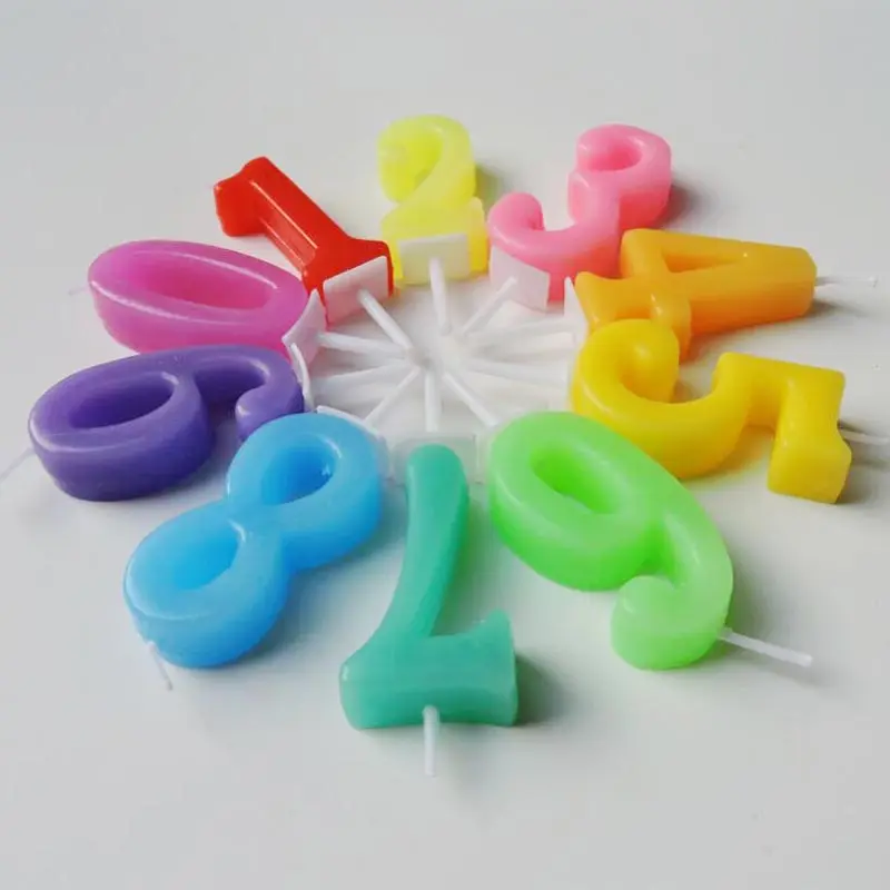 Eco Smokeless Arabic Numerals Birthday Party Candles, Manufacturer Wholesale