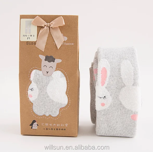 
Wholesale British pure colour cotton knitting soft skin kids tights dispensing cute cartoon star & love pattern baby pantyhose 