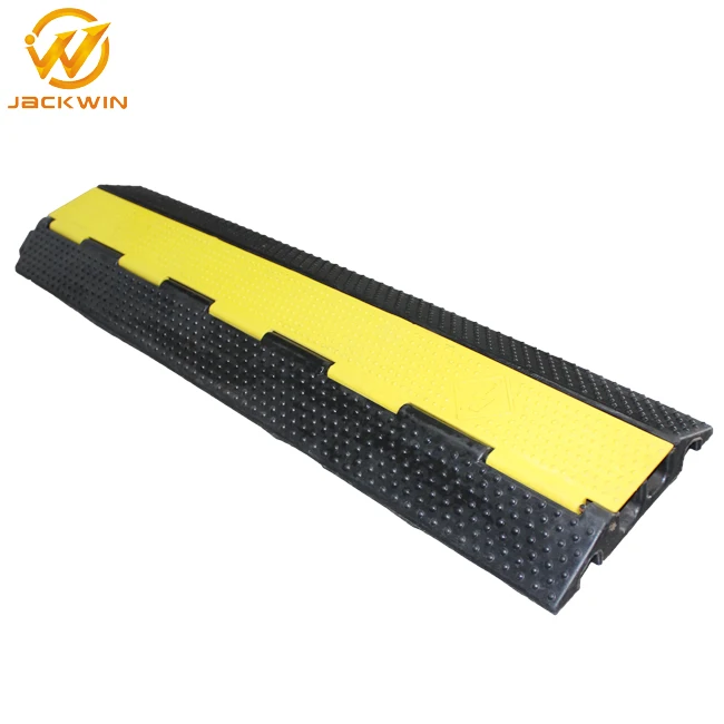 900*500*60mm Durable Heavy Duty Rubber 4 Channel Cable Protection Tiles
