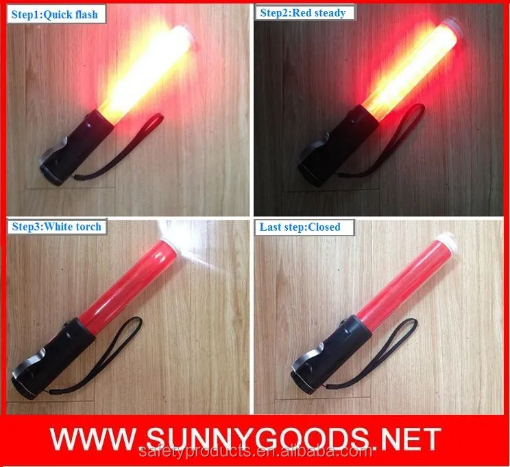 26cm red hot sale plastic police baton