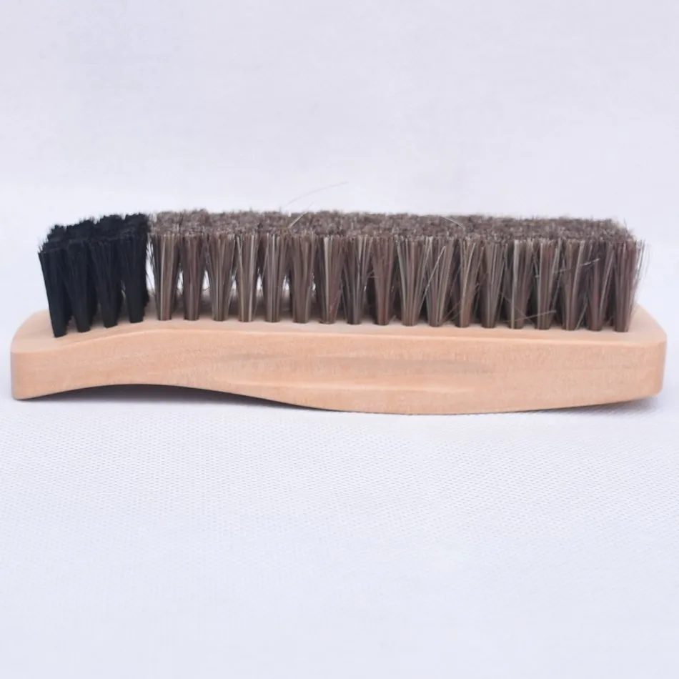Factory direct selling wooden cleaning brush custom brand horse hair shoe brush for wholesale (60806892892)