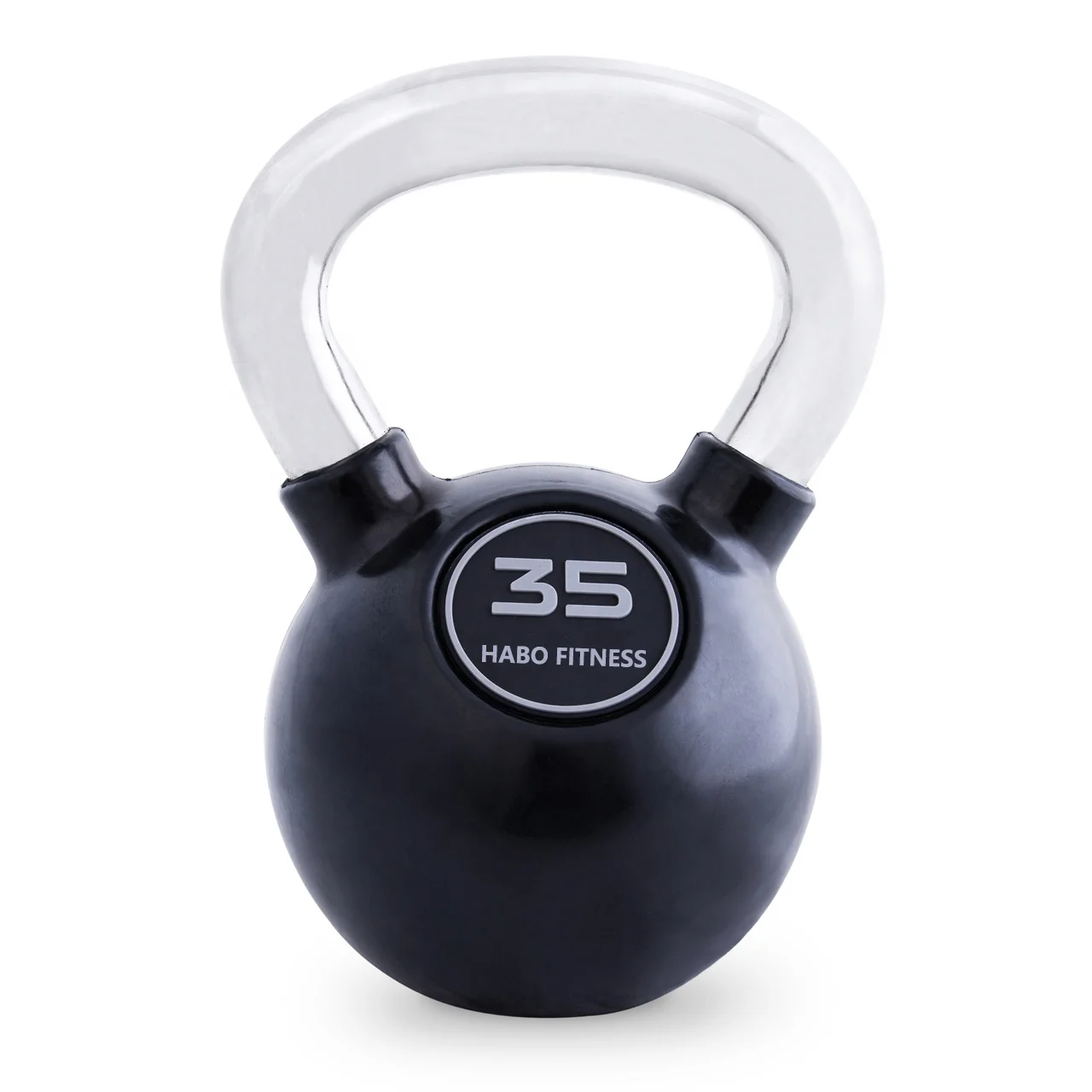 Chrome Handle Color Rubber coated Kettlebell 25lb kettlebell competition