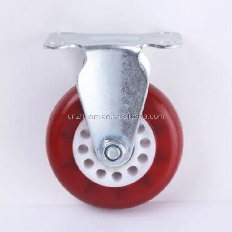 medium duty 3 inch steel elastic rubber double ball bearings caster wheel