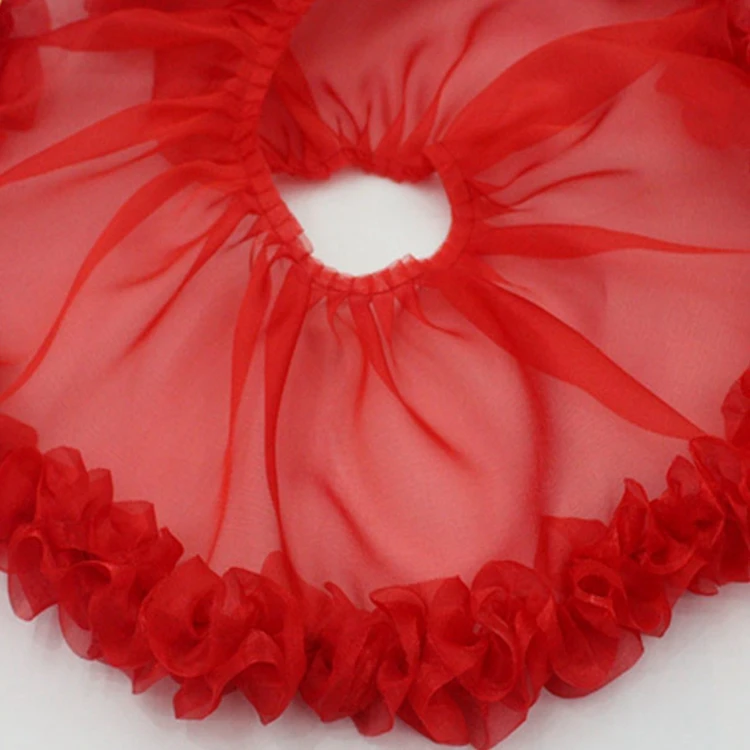 Wholesale Mesh Fabric Embroidery Fringe Ribbon Lace Collar Edge Ruffle Trim for Dress Decoration