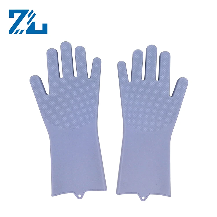 Reusable Silicone Dish Washing Sponge Scrubber Gloves Cleaning Glove Heat Resistant Glove Kitchen Tool for Kitchen