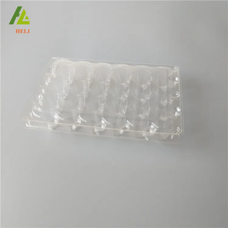 24-cell package plastic quail egg tray carton for supermarket with lid