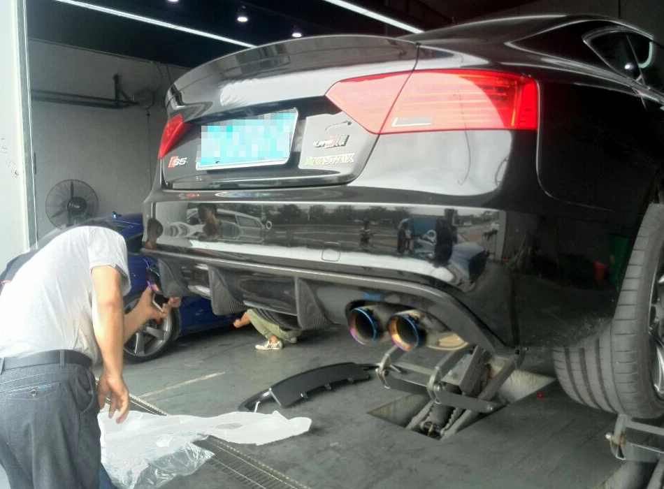 Модифицированный роскошный спойлер для заднего бампера из углеродного волокна для Audi S5 2013 Facelift