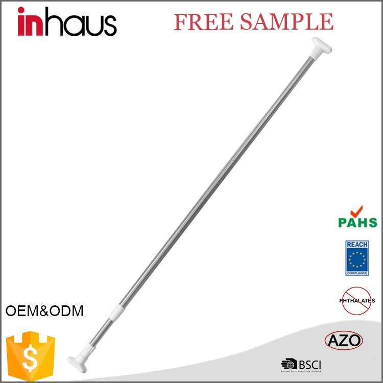 Отличное качество, портативная дешевая Регулируемая раздвижная душевая занавеска из нержавеющей стали, трубка