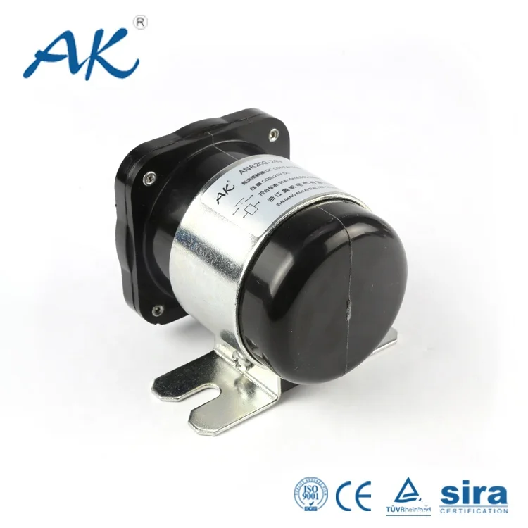 One normally open and one normally close contact dc contactor 12V 24V 200A dc contactor for electric vehicles