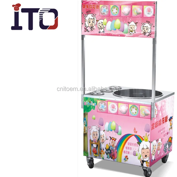 Japanese gas commercial flower cotton candy floss machine for sale