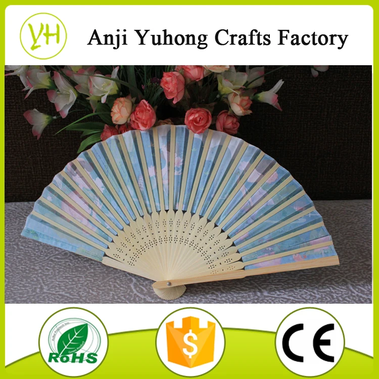
2019 New Design Promotional Bamboo Cloth Fan 