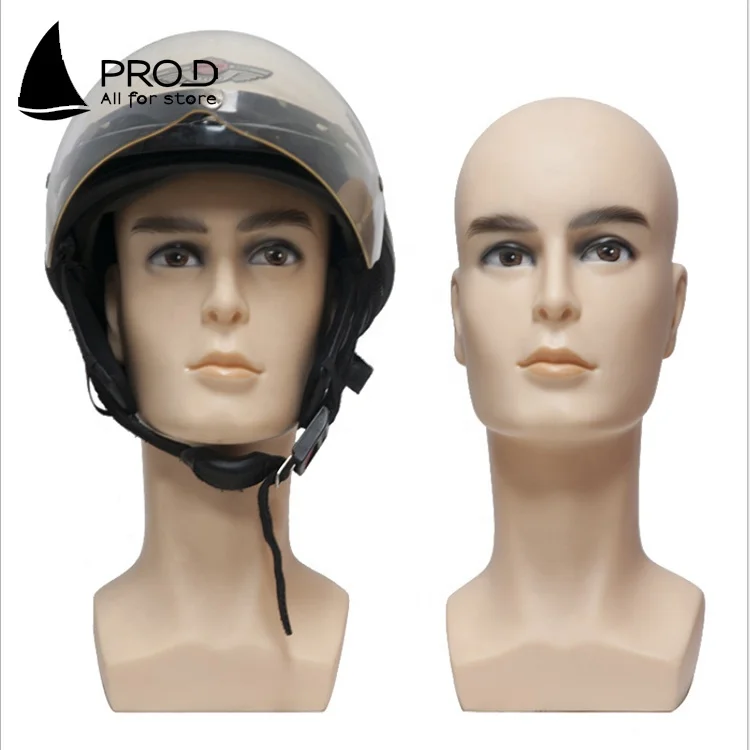 Мужской парик, модель головы, очки в шлеме, шарф, форма для головы