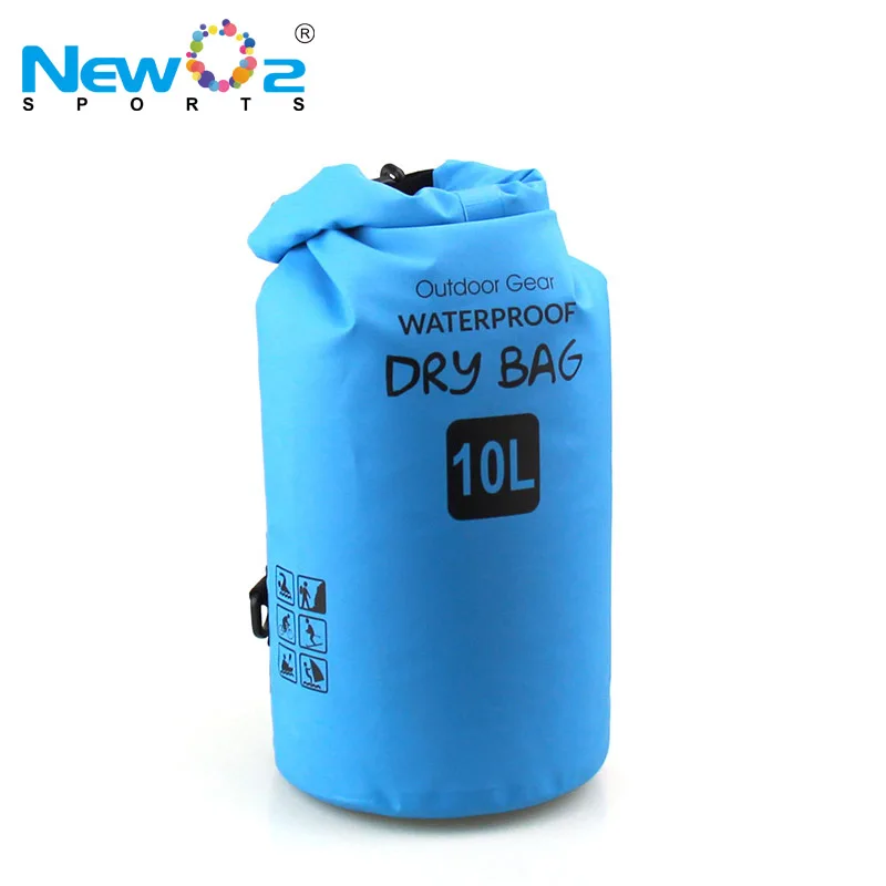 New Design Zipper Pocket Roll Top Custom Logo 100%  Waterproof 2L 5L 10L Dry Bag for Camping Fishing Swimming