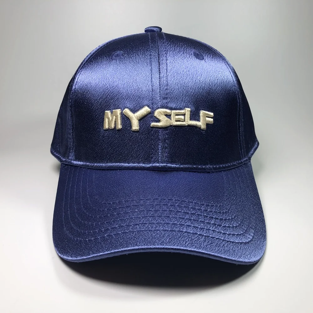 Professional custom satin baseball cap hat embroidered sports caps wholesales