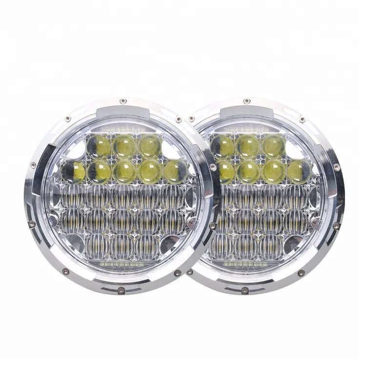 Hot sale 7 Inch 75W 5D Round LED Projector Headlight for Harley Motorcycle