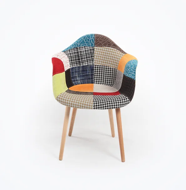 
wholesale patchwork dining chairs fabric outdoor tub armchair 