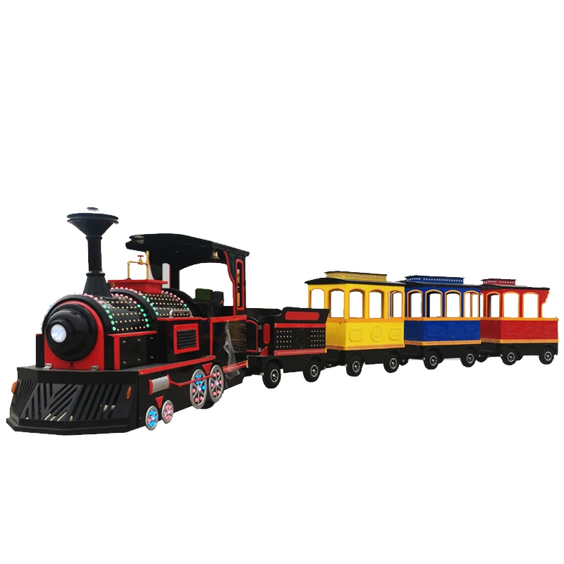 Factory Amusement Park Low Price Used Adult Kiddie Ride Road Mini Trackless Train For Sale