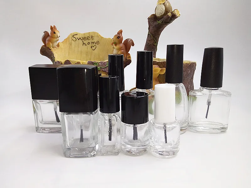 wholesale 5ml 10ml 15ml Glass Nail polish bottle,Clear Nail Oil bottle,Empty Glass bottle for nail polish