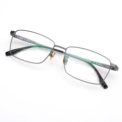 Wide Temple Titanium Optical Eyeglass Prescription Reading Glasses J10A