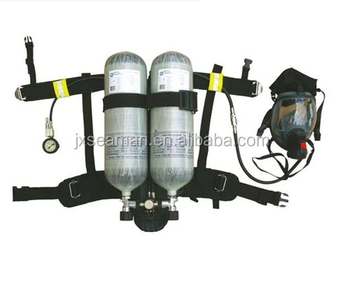 Self contained Positive pressure air breathing apparatus with two carbon fiber cylinder