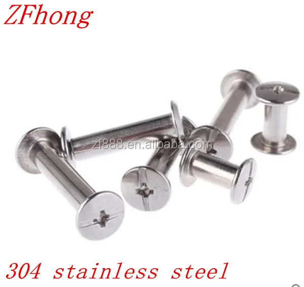 5mm stainless steel 304 chicago screws / menu screws /account book screws