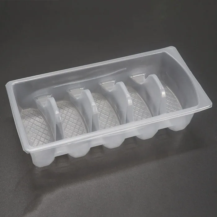 Custom Plastic disposable PP blister frozen dumpling container packaging tray with lid