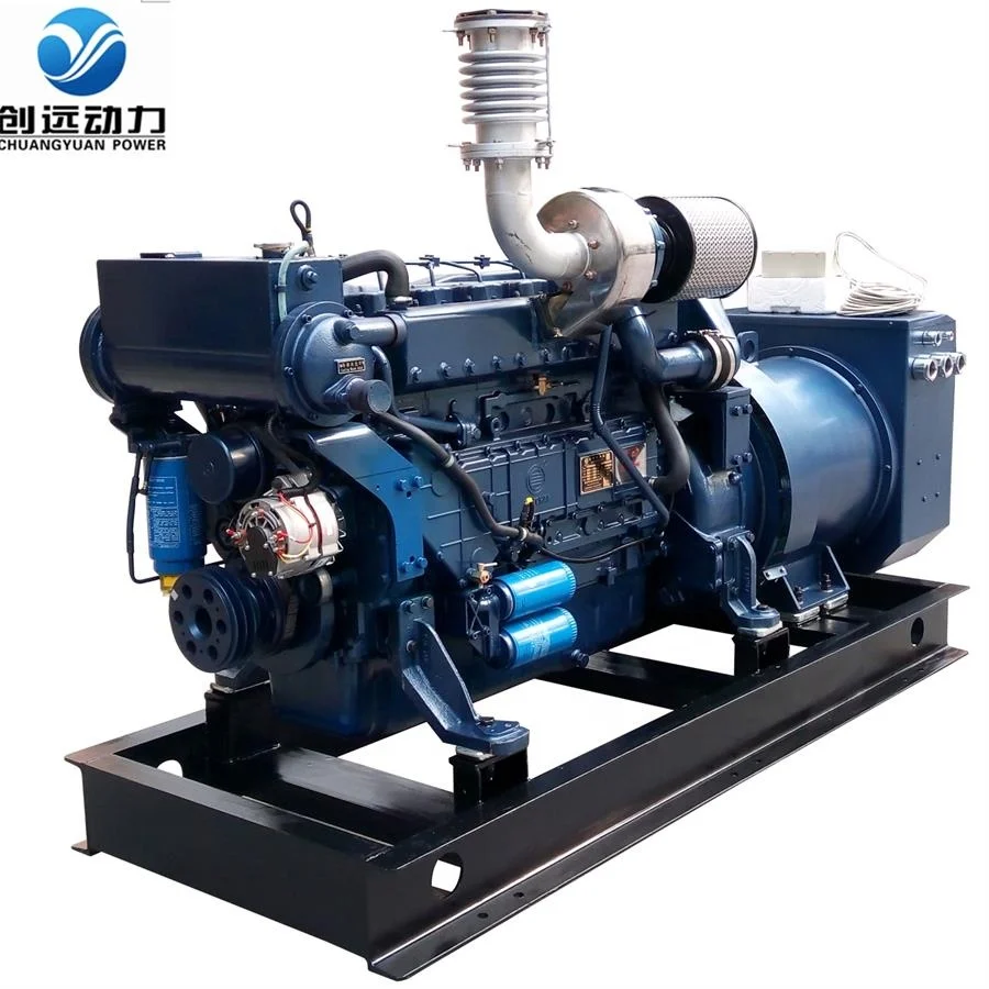 China manufacturer price WeiChai 1500rpm 3 phase kva 150kw marine diesel generating set