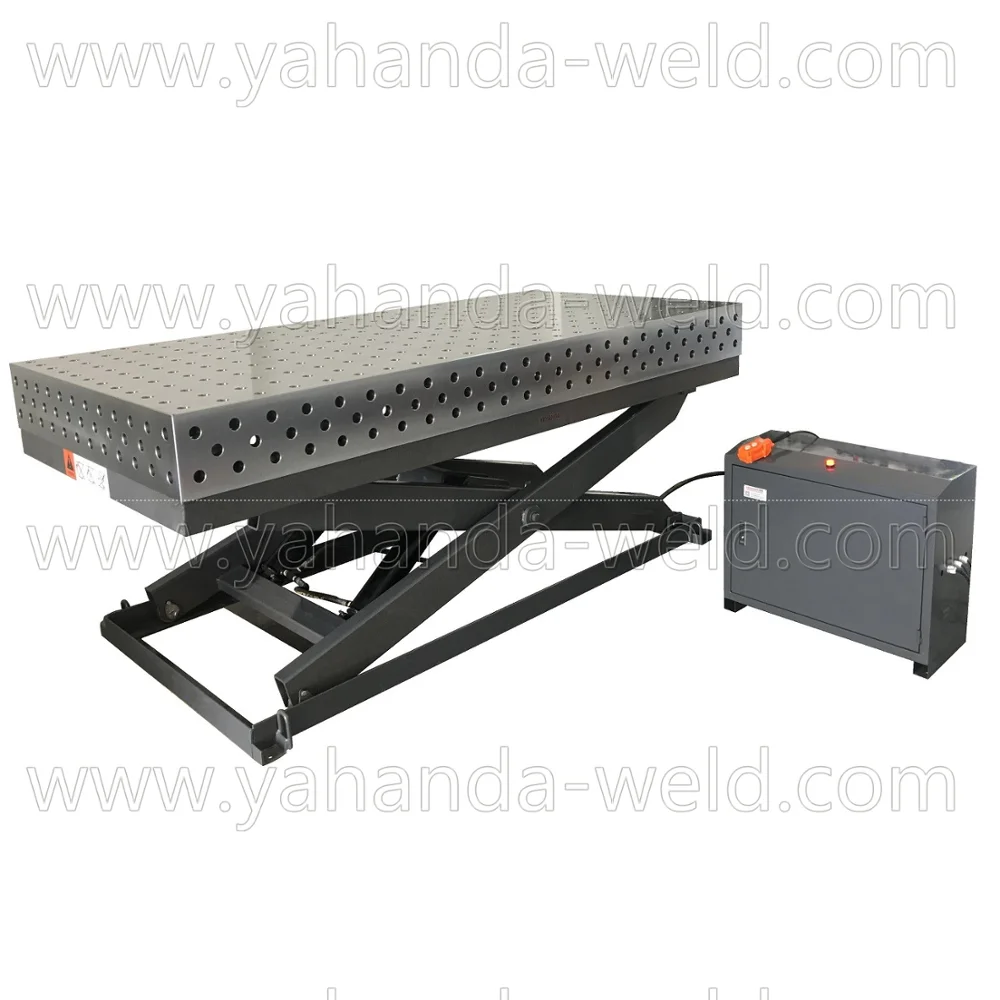 3D cast iron welding tables with fixture for robot welding