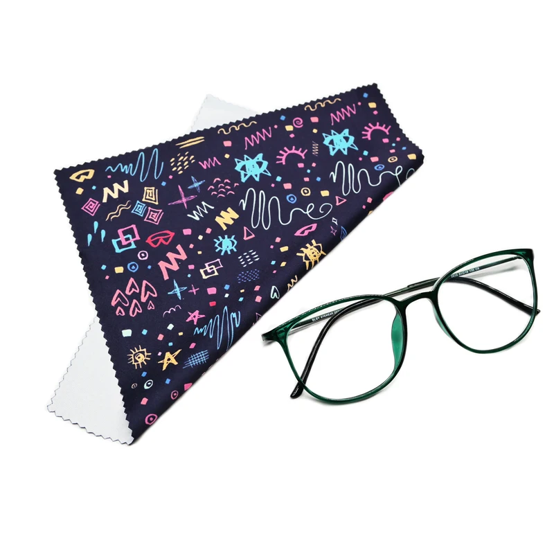 Custom Logo Printed Microfiber Cleaning Cloth For Eyeglasses