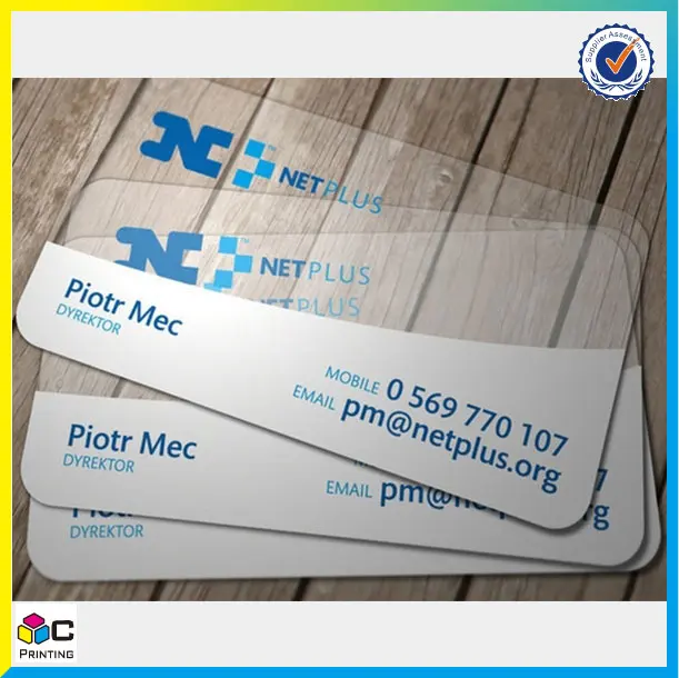 Hot sale cheap custom plastic clear transparent print business pvc cards