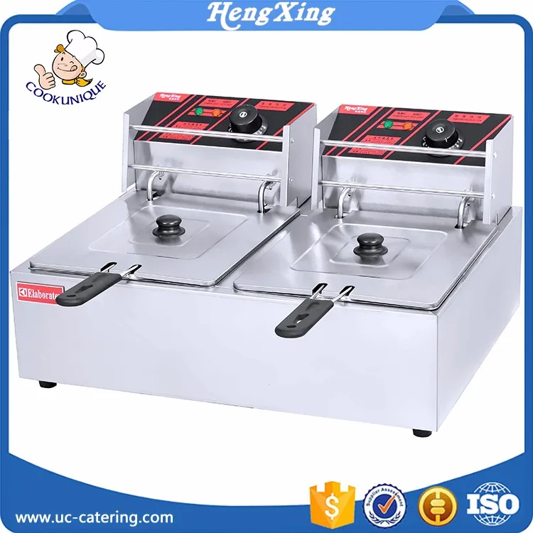 Professional CE Certificate freidora Kitchen Equipment Electric Gas Industrial Deep Fryer with 2 Tank
