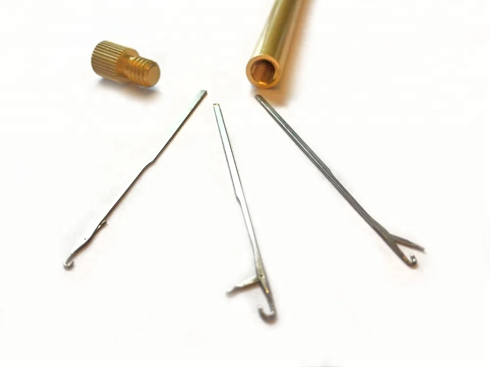 New arrival Wholesale price hot sales hair extension wooden handle loop needle