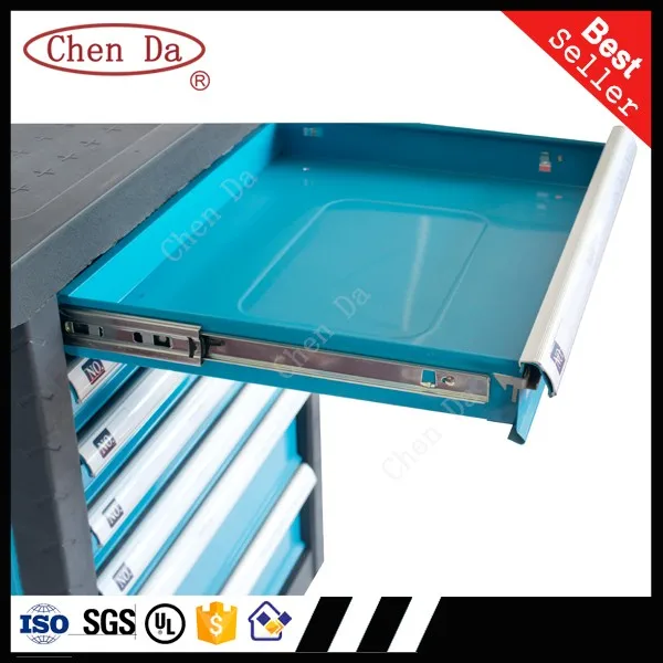 
metal heavy duty tool box tool trolley with 7 drawers, with hand tool set optional 