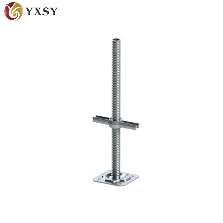 Building construction adjustable leveling screw jacks