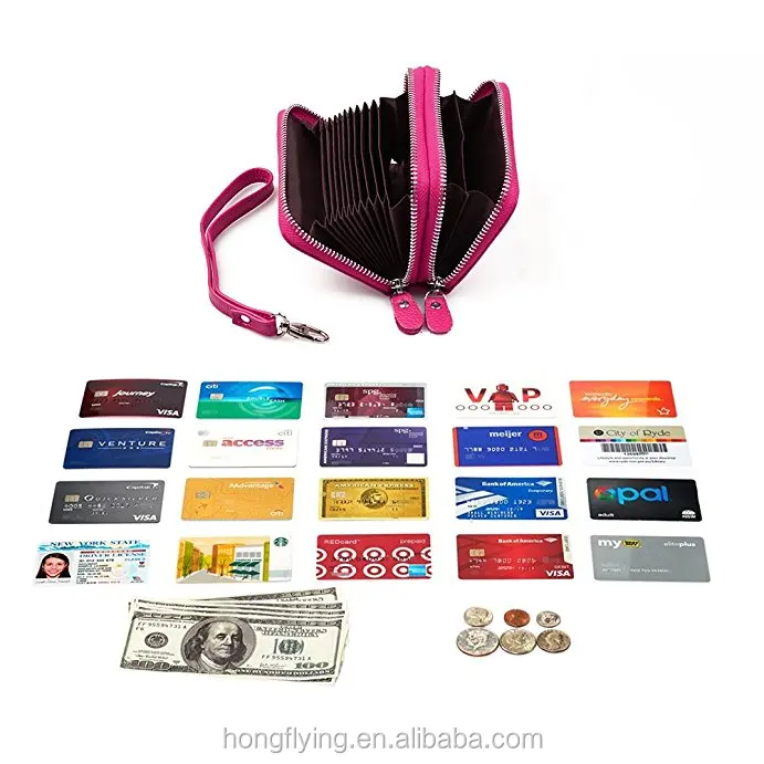 
RFID Blocking Leather Wallets Credit Card Safe ID Holder /Case/Protector, Multifunctional Card Holder Safe Travel Wallets for wo 