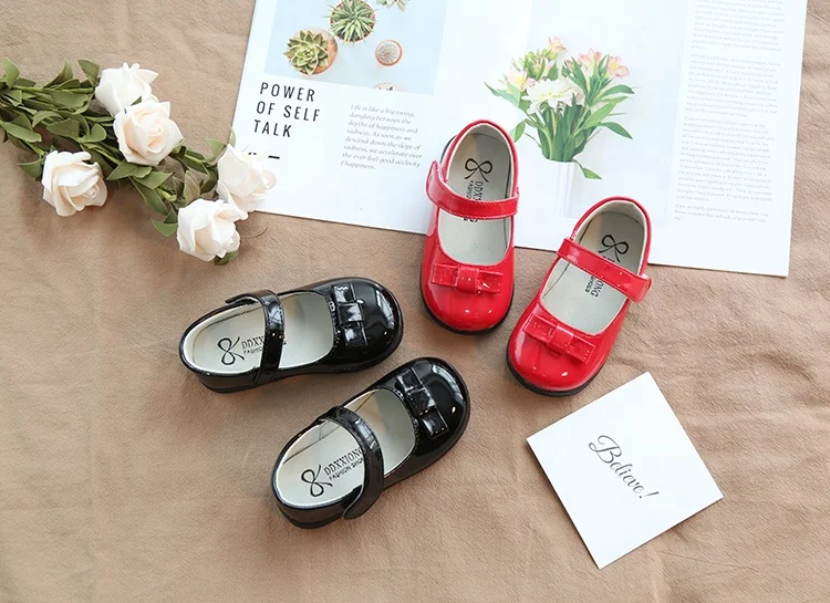 2019New cute bow-knot fashion kids dress shoes for girls