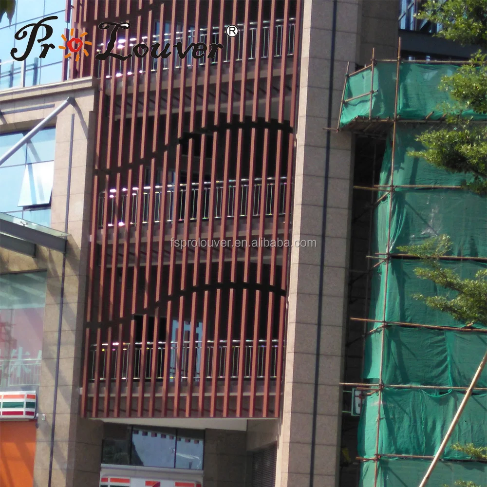 Vertical box louvre, aluminium louvre, aluminium box section