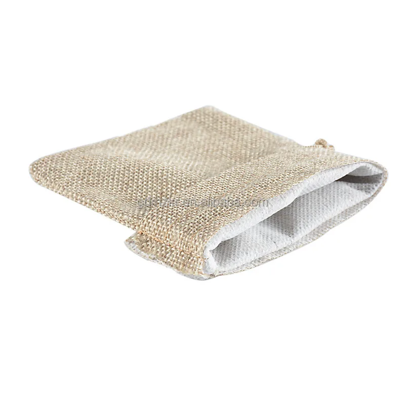 wholesale small hessian bag christmas gift packaging jute hemp drawstring bag