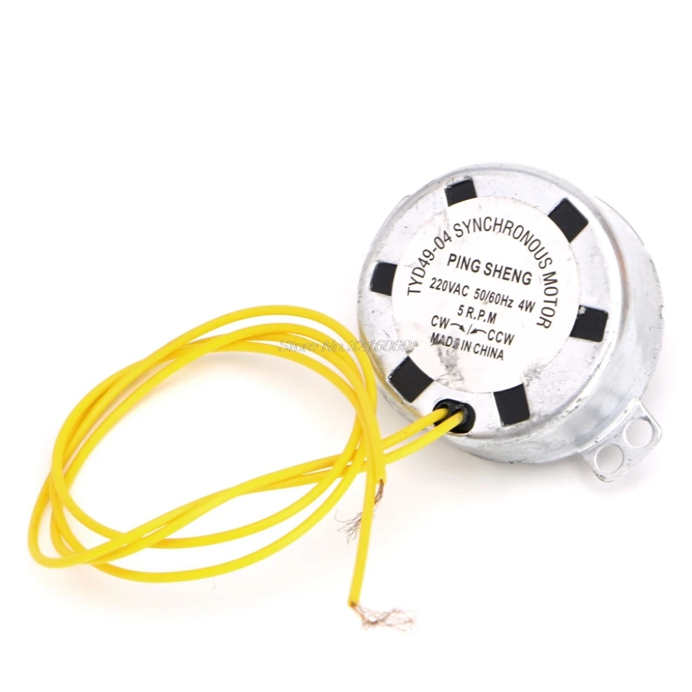 220-240 В переменного тока 5/6 об/мин вентилятор синхронный двигатель мотор 4W CW/CCW 50/60HZ 1