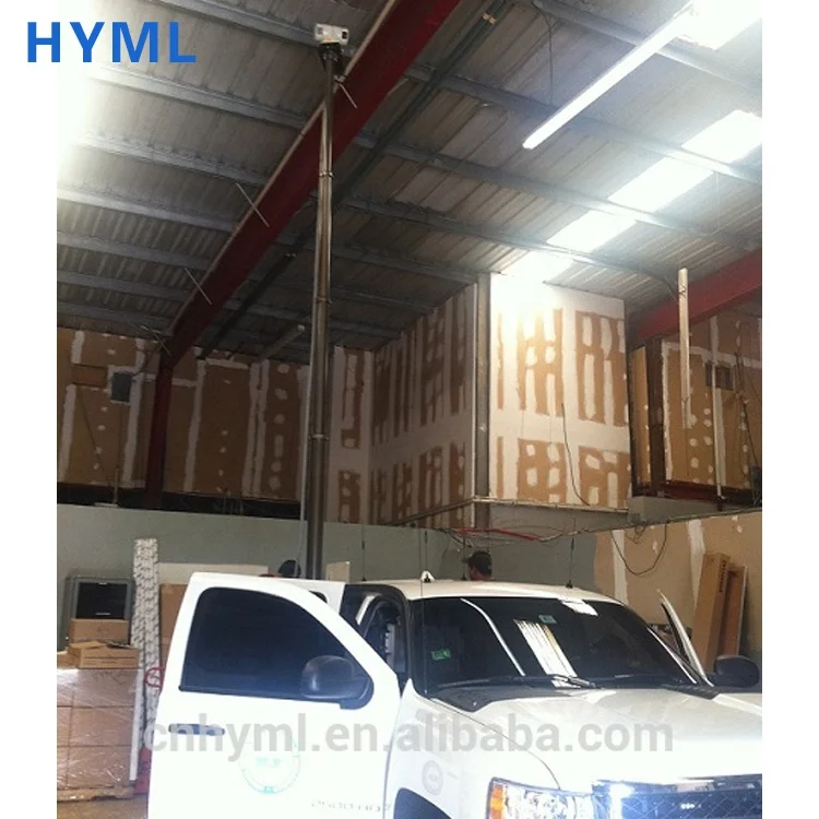 
telescopic camera mast on Small monitoring car telescopic mast camera pole 