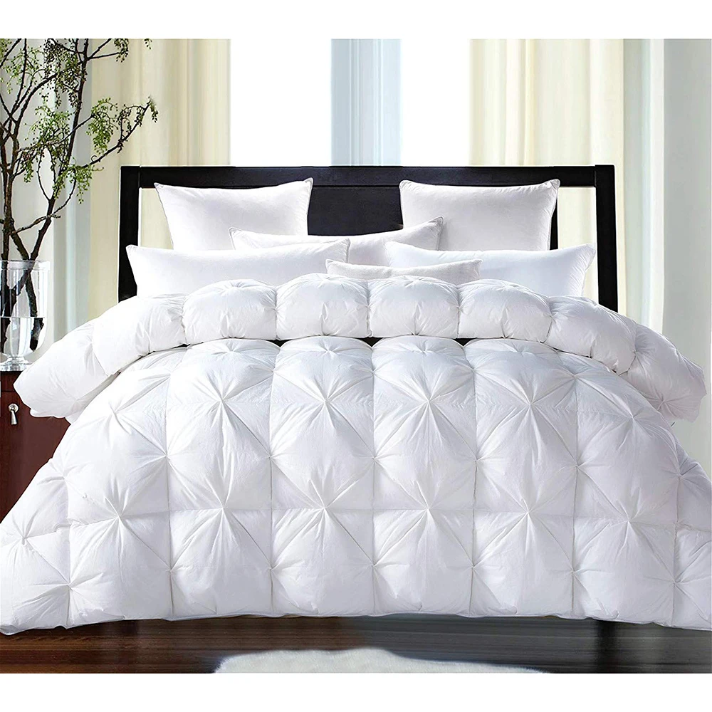 
High end warm white duck down duvet insert hotel down comforter king size made in China 