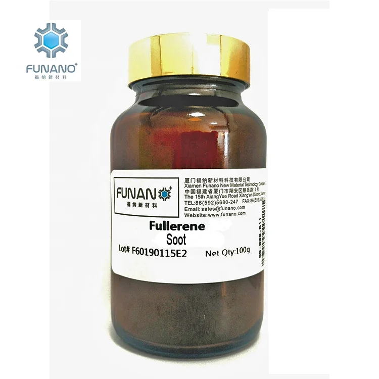 
60%-70%Manufacturer Funano Cheap Purified Carbon Nanotube Carbide Fulleren Black Additives Raw Material Fullerene Soot C60 C70 