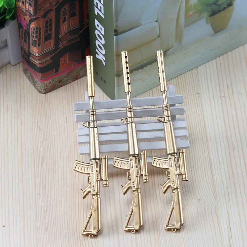 Wholesale cheap plastic cool gun shape novelty gel pen for school kids