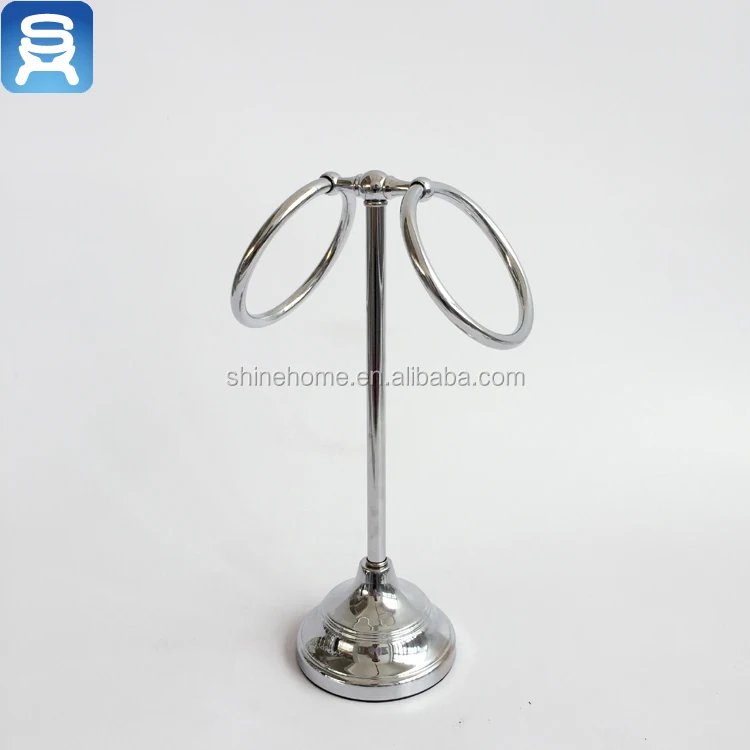 Лидер продаж, аксессуар для ванной комнаты, металлическая настольная вешалка для полотенец для отеля, хромированный/сатиновый никель/розовое золото