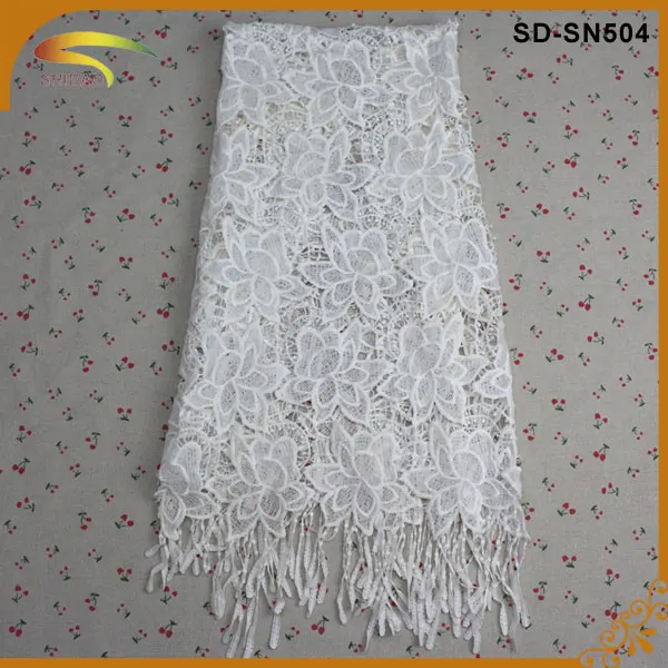 Wholesale in dubai swiss african embroidery guipure lace fabric