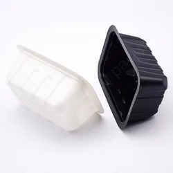White and black biodegradable plastic food container box