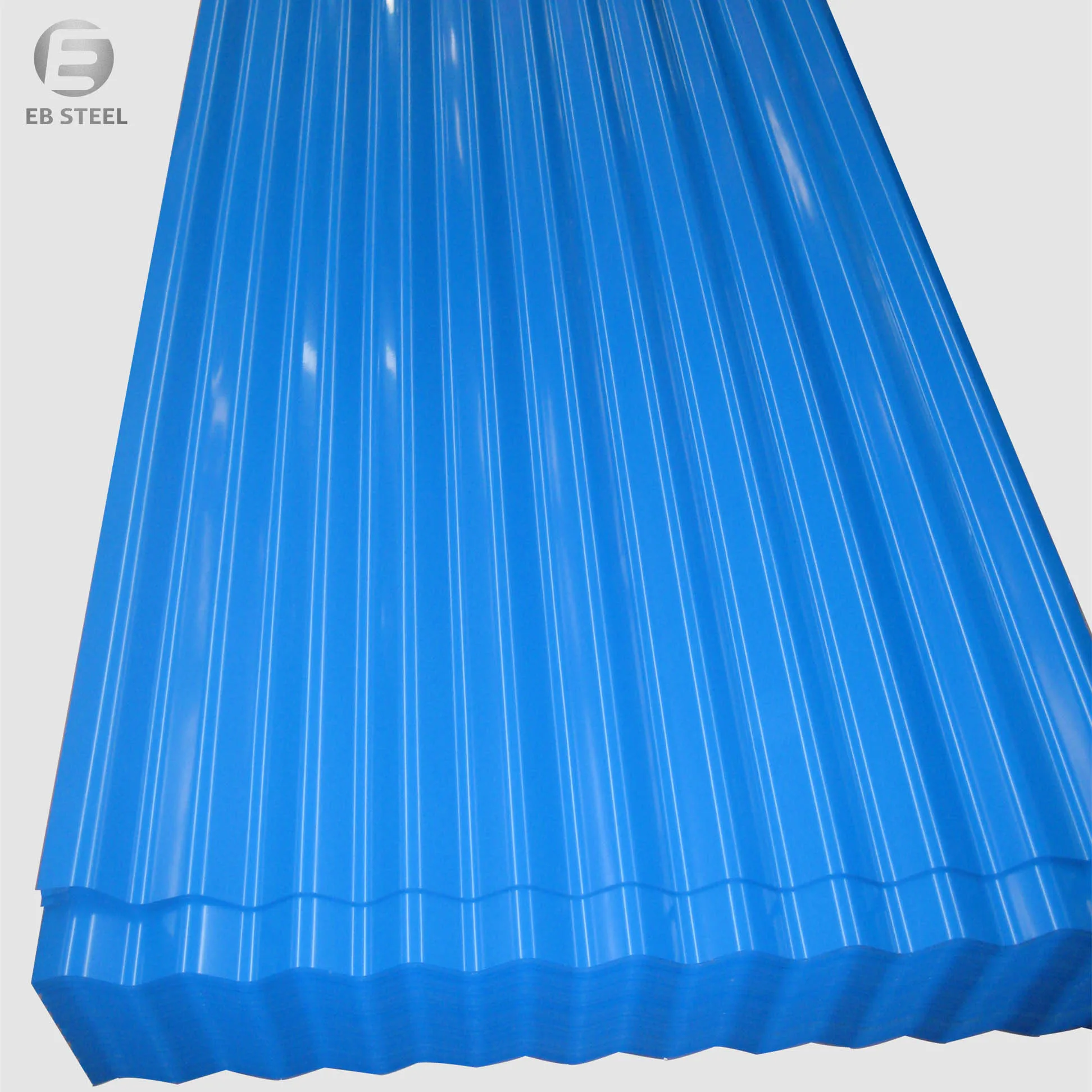 pgi roofing sheet long span colors 30 gauge corrugated steel rain protection rib type best price wholesale manufacturer