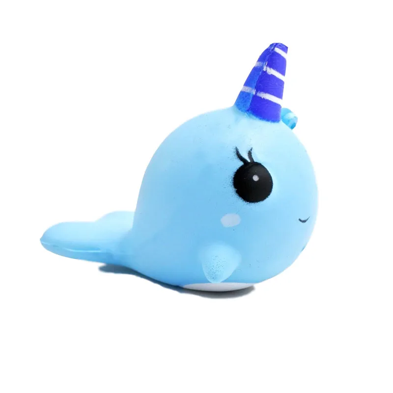 2019 China wholesale hot selling jumbo kawaii beautiful pink blue foam fish squishy little kawaii whales